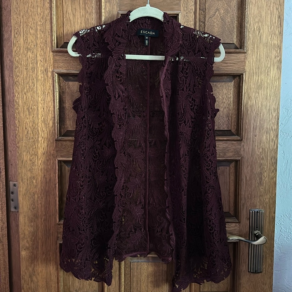 Escada open front cardigan size 36